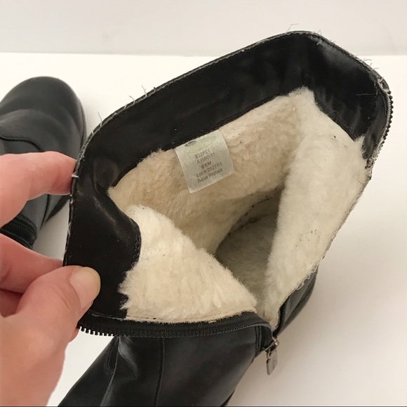 Vintage black genuine leather boots size 9,5 - Picture 8 of 12